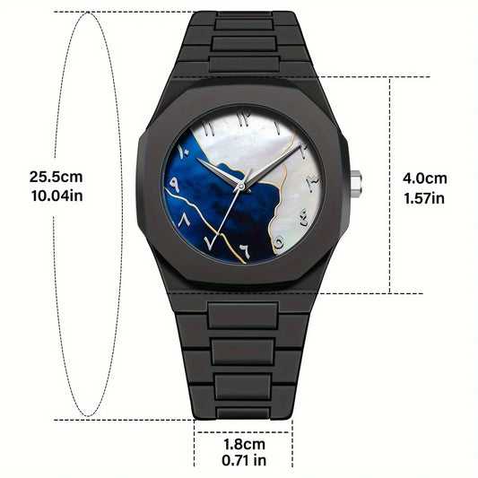 ARABIC WHITE BLUE WATCH
