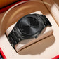 Black Arabic Stainless Steel Aura Watch