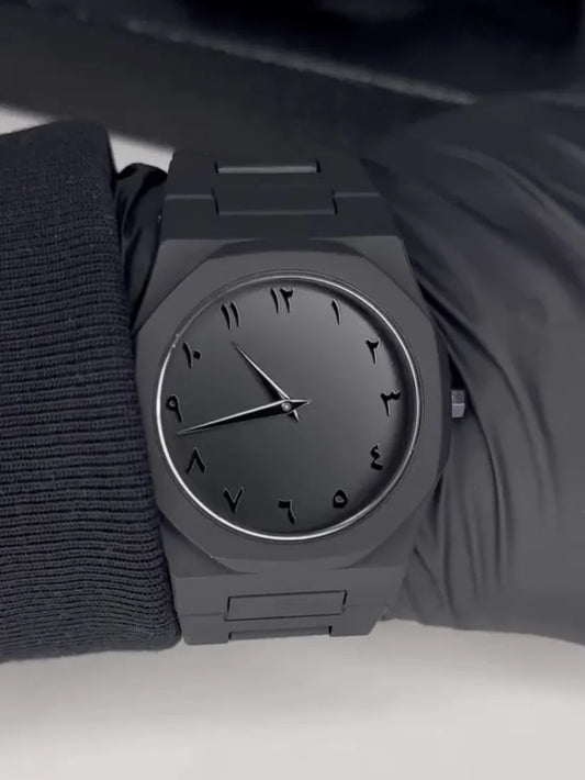 Full Black Arabic Aura Watch